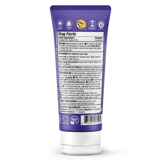 Badger sunscreen being rubbed in for a clear, invisible finish
