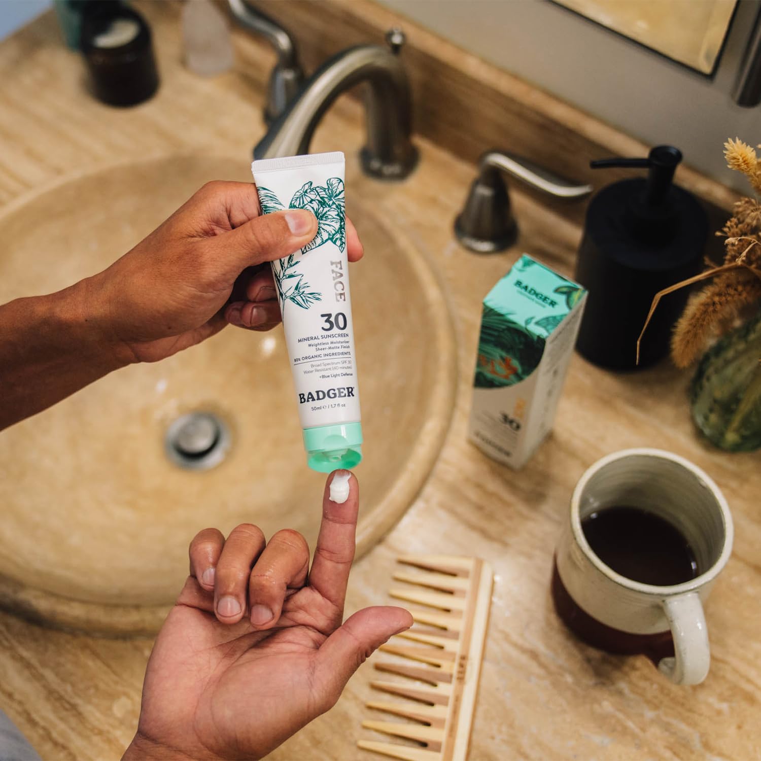 Badger water-resistant sunscreen offers 40 minutes of reliable protection