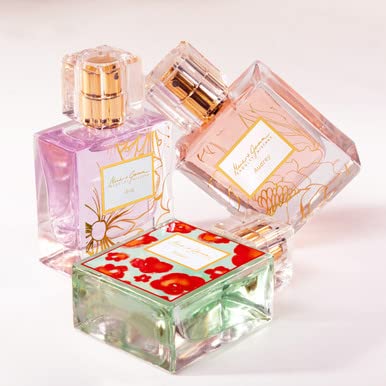 Badgley Mischka Overture trio display on vanity with elegant presentation
