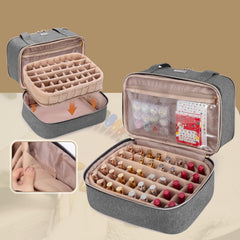 BAFASO nail polish storage bag padded divider protects bottles.