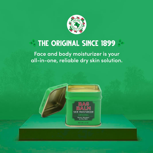 Bag Balm 1-ounce tin close-up for nourishing skin hydration