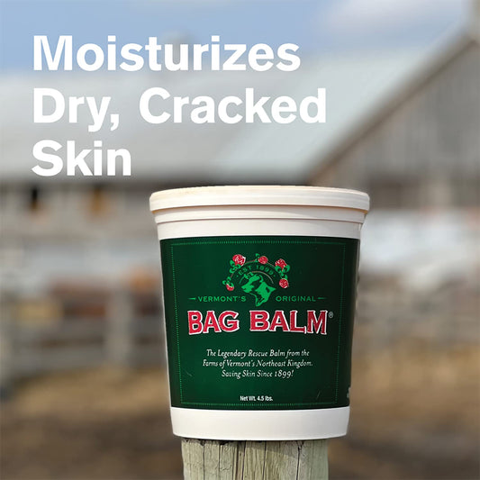 Bag Balm being applied to dry hands for quick, lasting relief