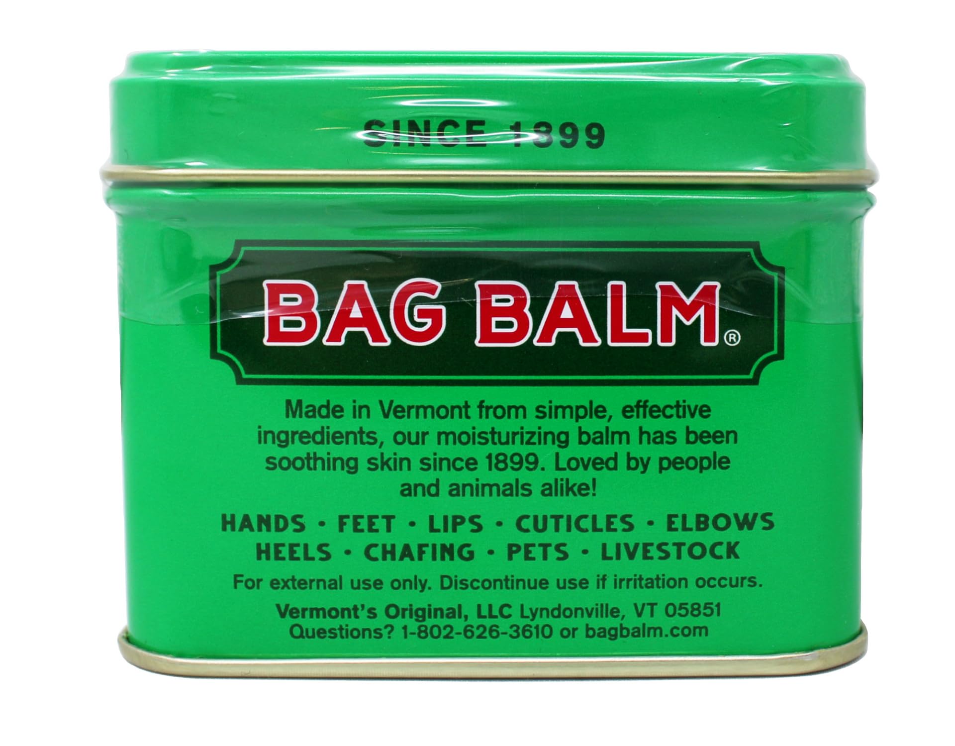 Bag Balm lanolin-enriched formula, renews dry skin with classic, trusted care.