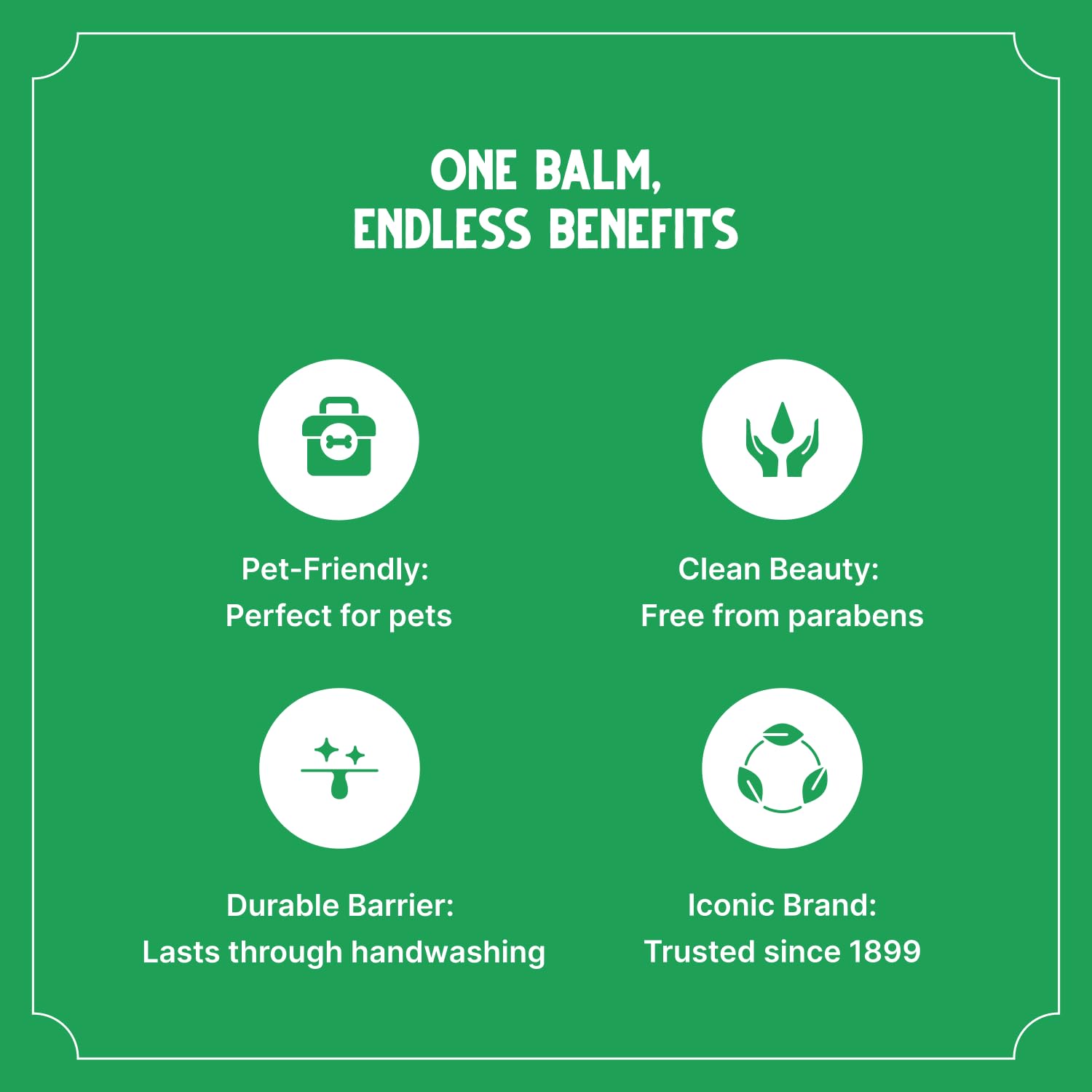 Bag Balm made in Vermont USA banner emphasizes heritage