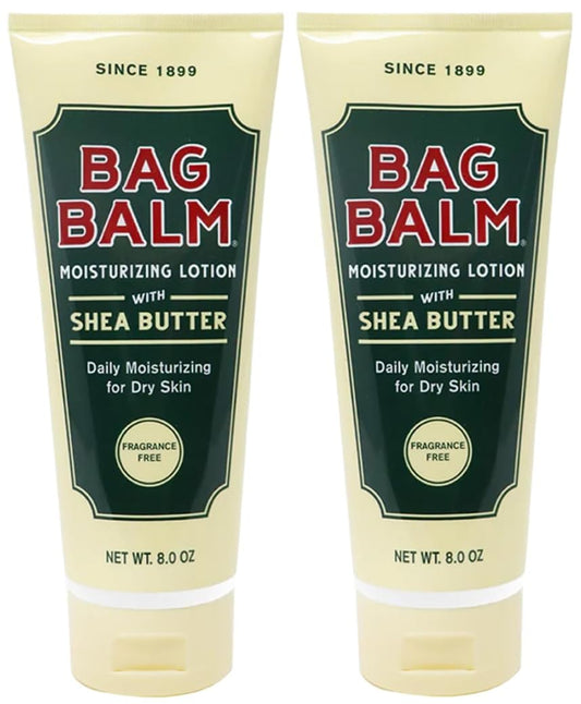 Bag Balm moisturizing body lotion dual-pack with two 8oz tubes for daily moisture.