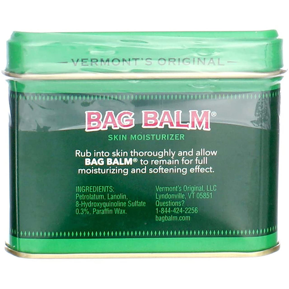 Bag Balm skin moisturizer application close-up reveals creamy texture and ease.
