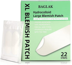 BAGLAK packaging close-up featuring 22 XL patches for daily facial care.