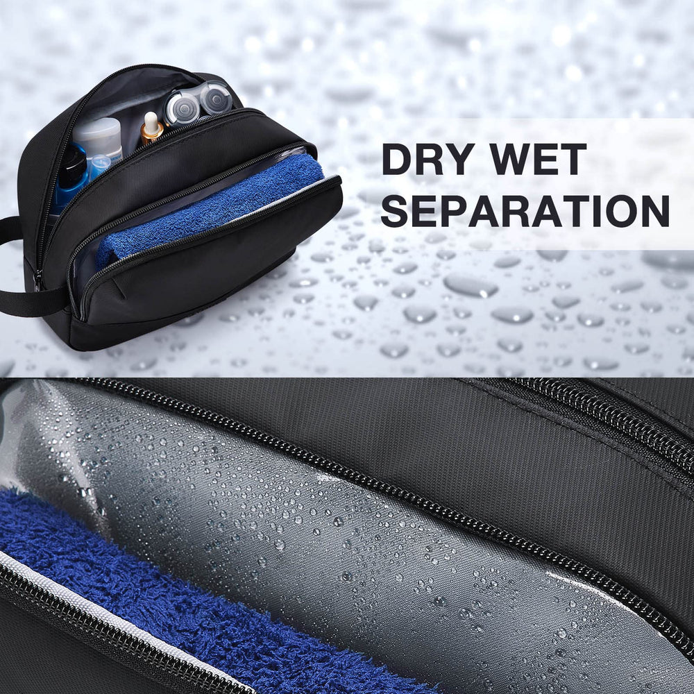 BAGSMART water-resistant Dopp kit protects grooming items from splashes.