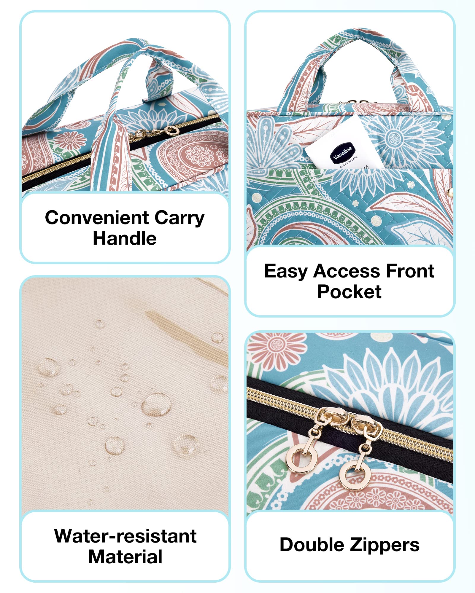 BAGSMART double-zip design allows quick access without full unzip
