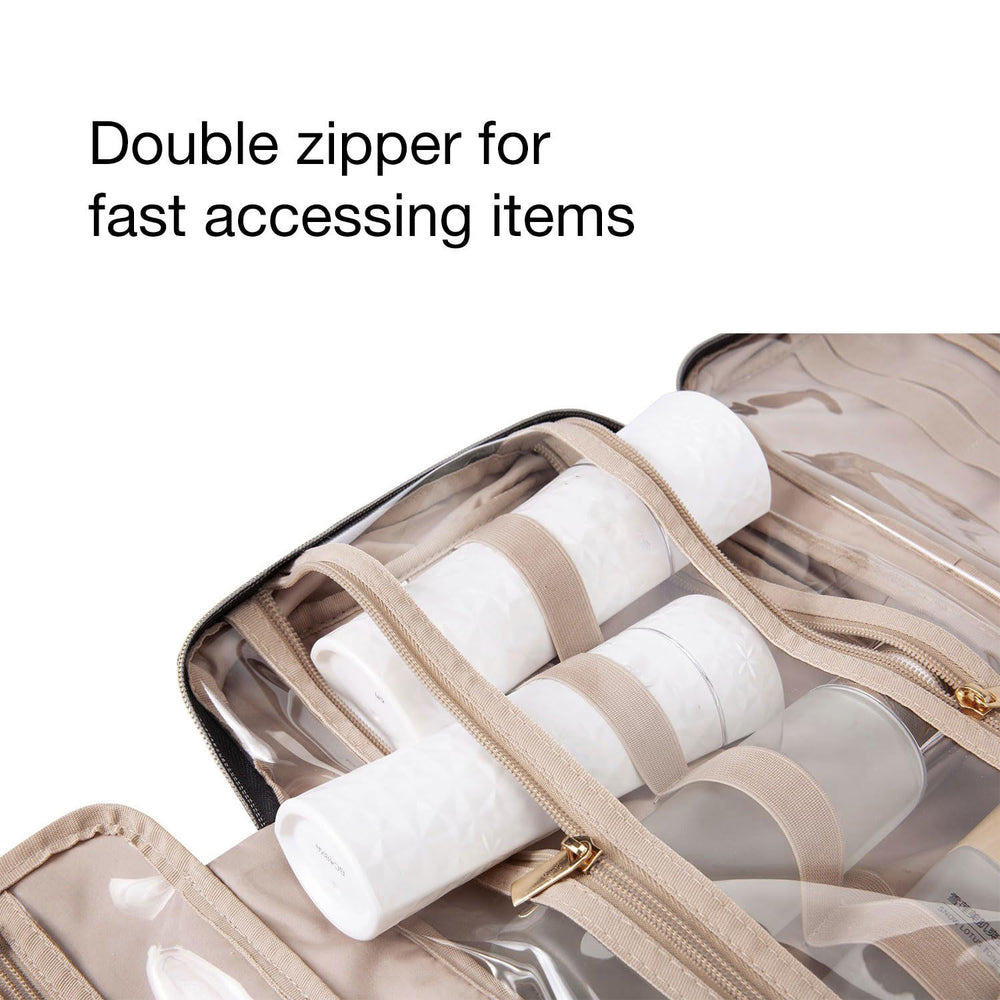BAGSMART interior with elastic straps holds bottles upright