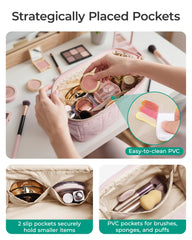 BAGSMART PVC-lined pocket protects brushes and prevents spills