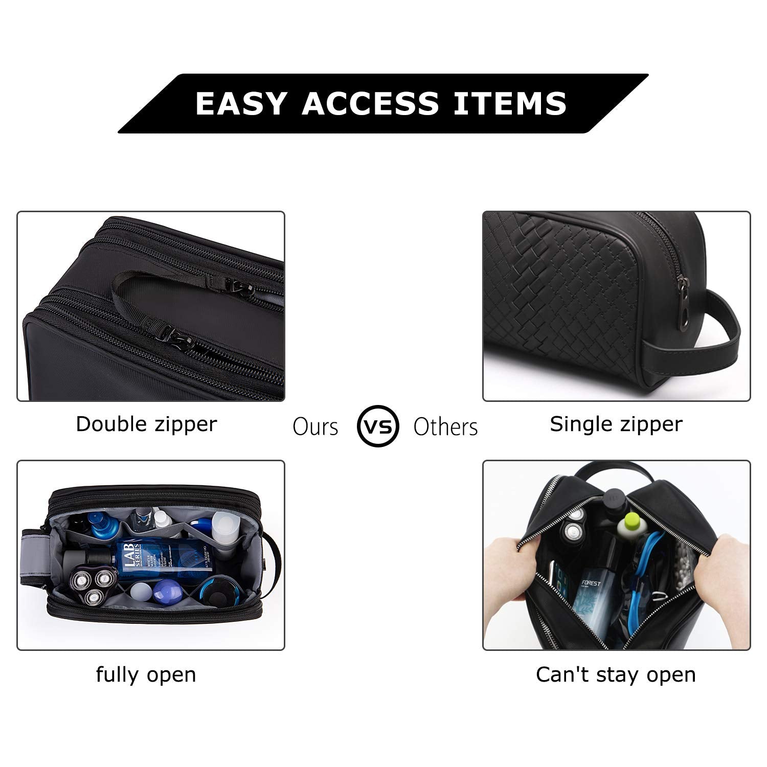BAGSMART Multi-occasion toiletry bag for home and travel needs