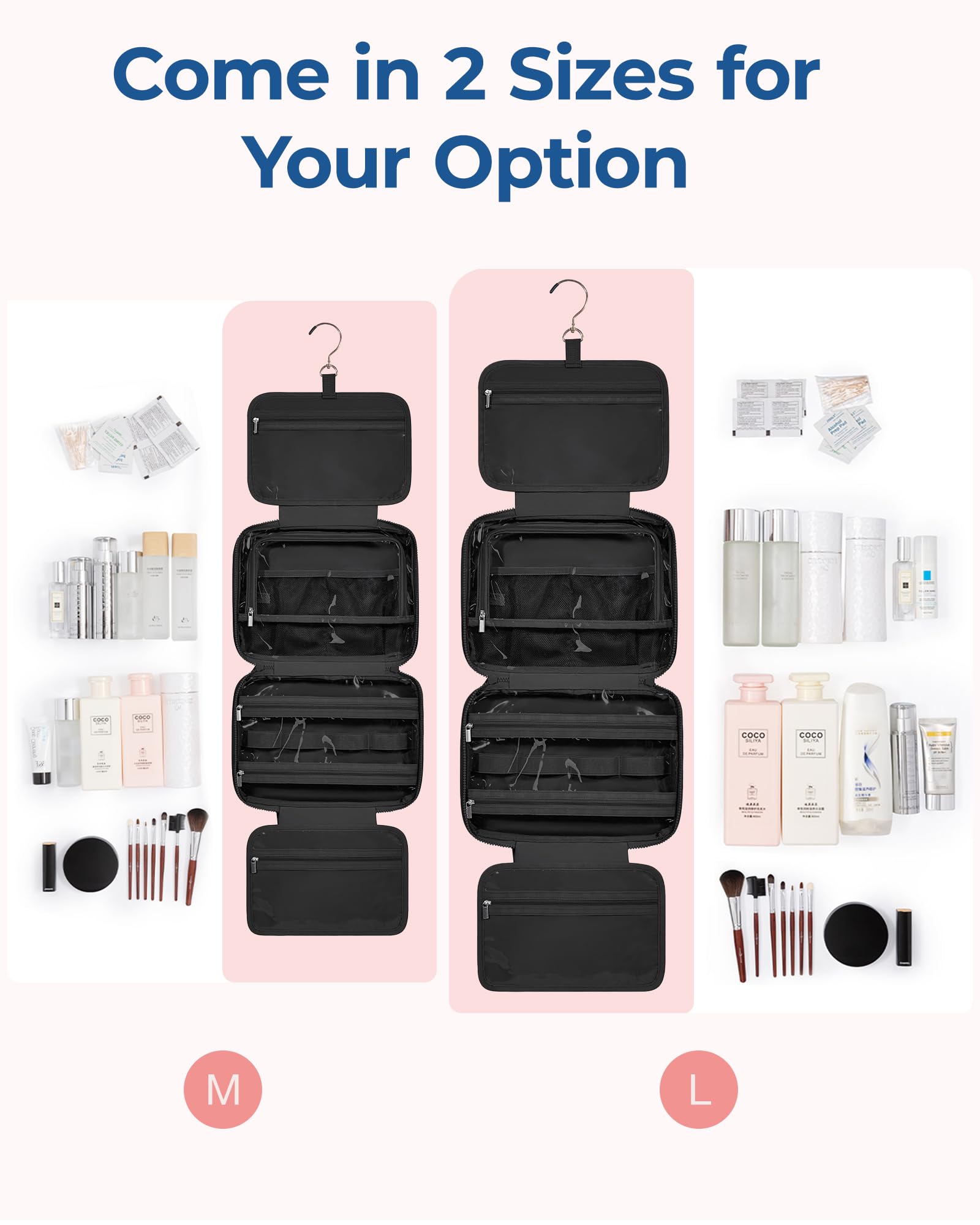 BAGSMART swivel hook hanging design for versatile bathroom setup