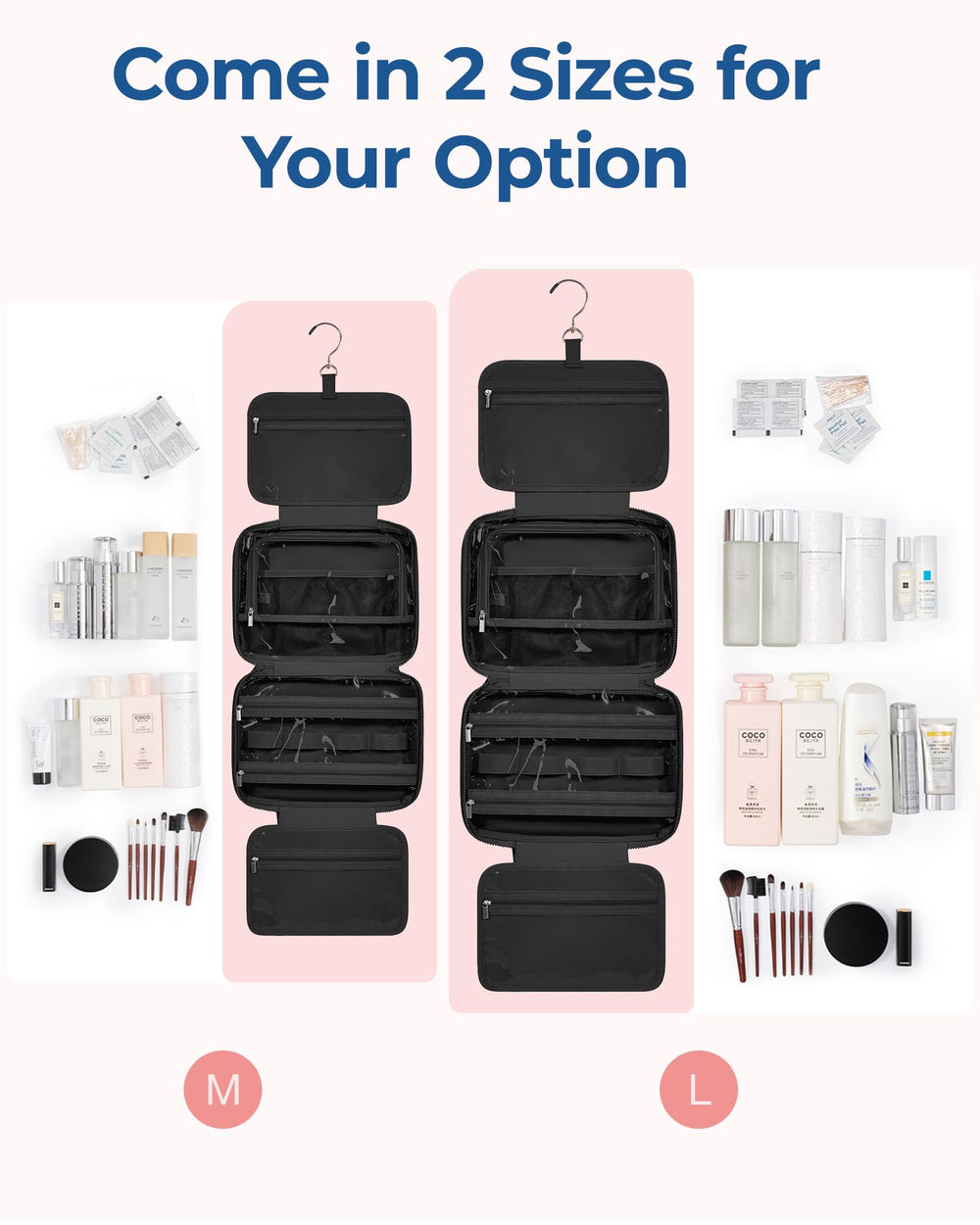 BAGSMART swivel hook hanging design for versatile bathroom setup