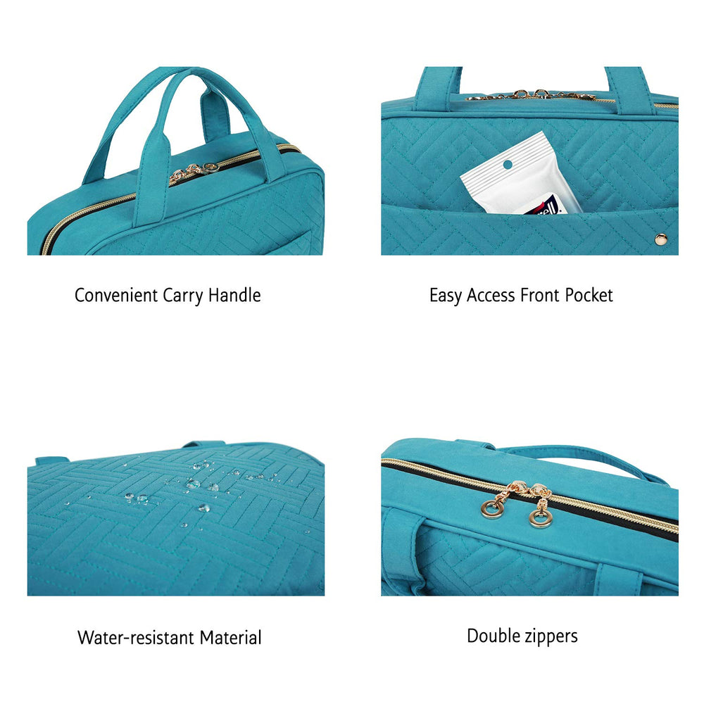 BAGSMART Toiletry Bag carry handle that also serves as a hanging strap
