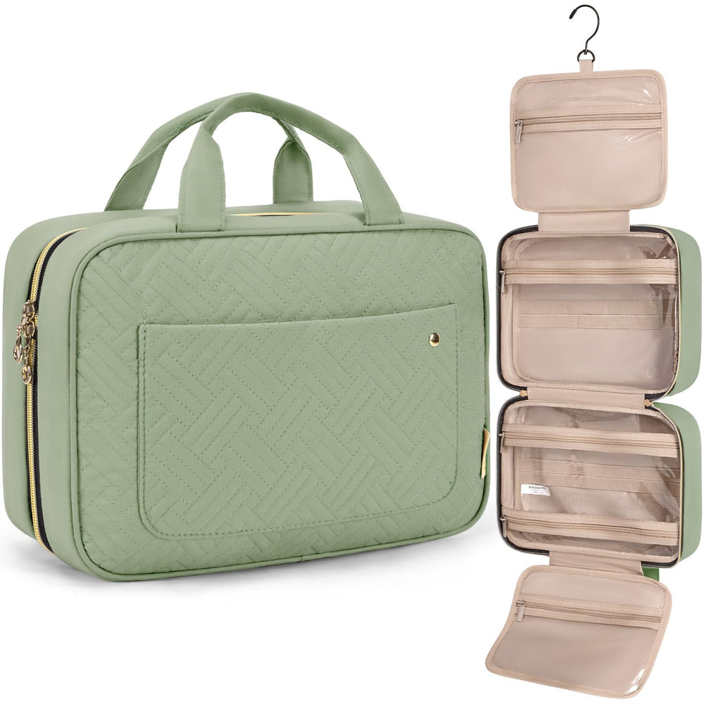 BAGSMART toiletry bag with hanging hook enables hands-free travel access