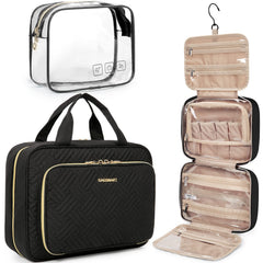 BagSmart hanging toiletry bag with swivel hook for easy access