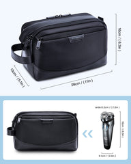 BAGSMART Toiletry Bag wide opening with double-zipper for quick access.