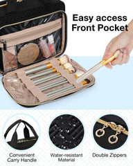 BagSmart makeup organizer opened showing organized compartments
