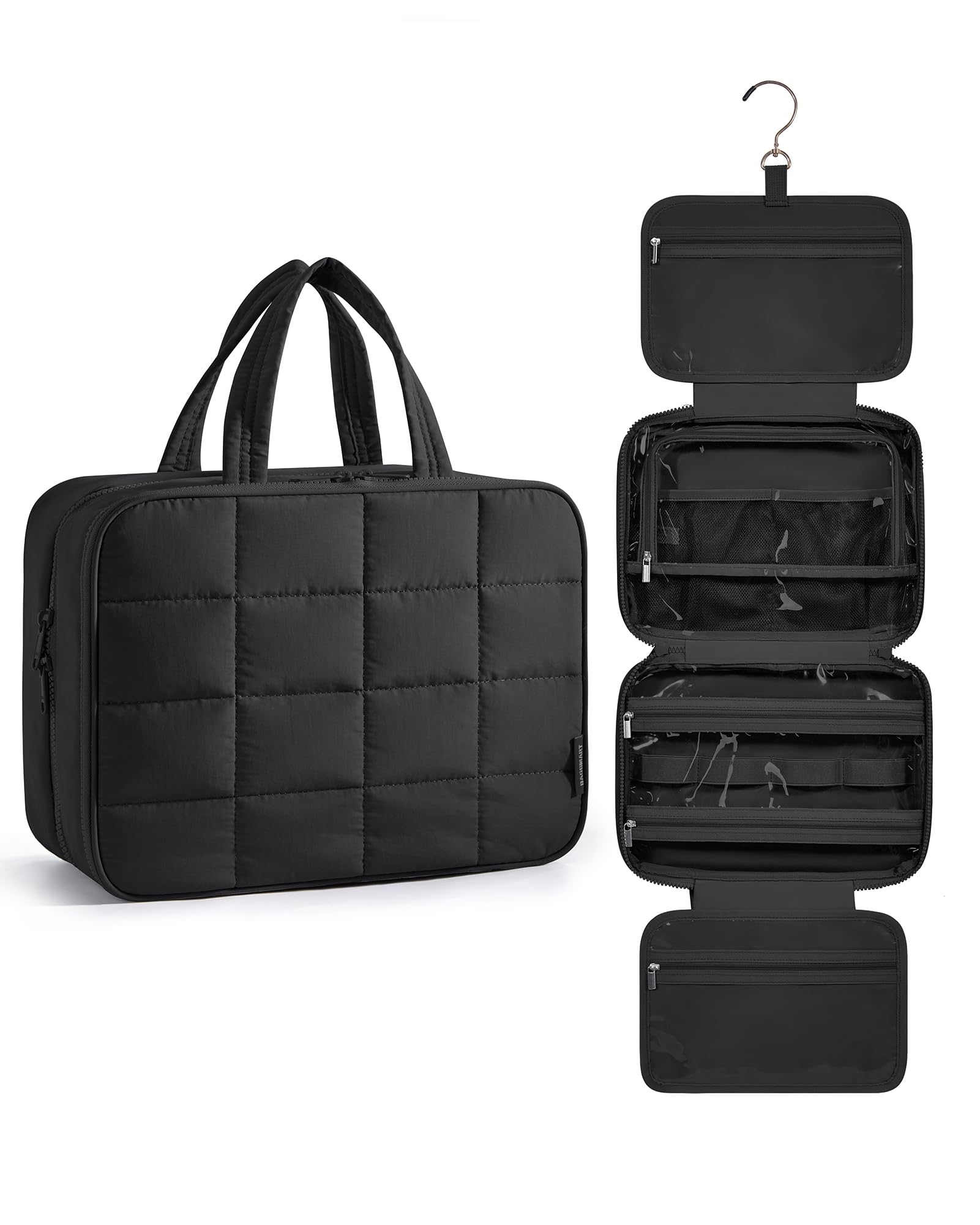 BAGSMART travel toiletry bag with jewelry organizer keeps jewelry secure on the go