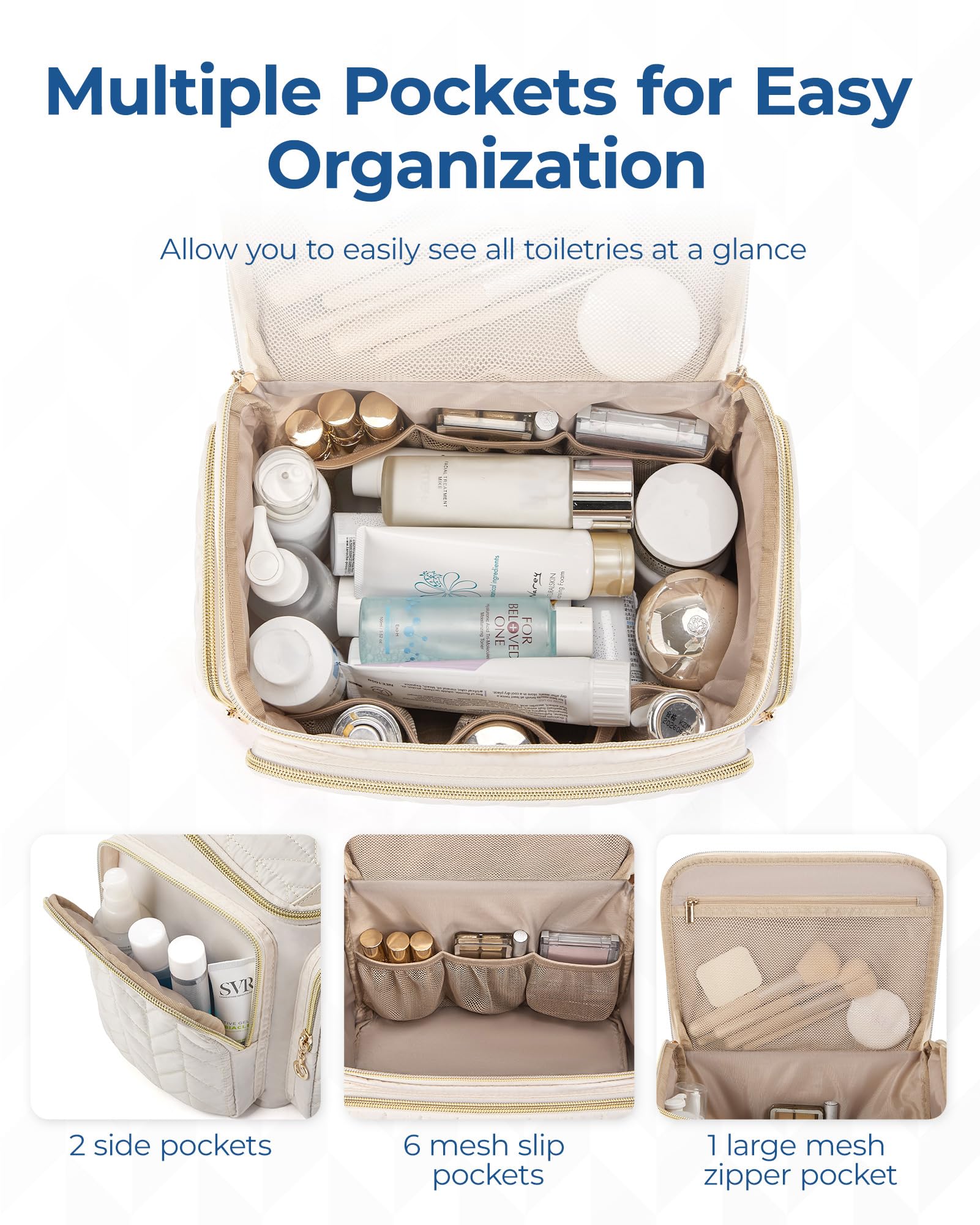 BAGSMART bag highlights handle design for easy lifting during travel.