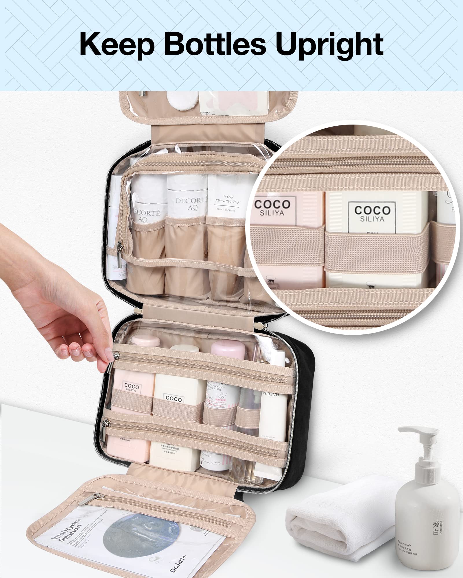 BagSmart TSA-friendly transparent cosmetic bag for quick security checks