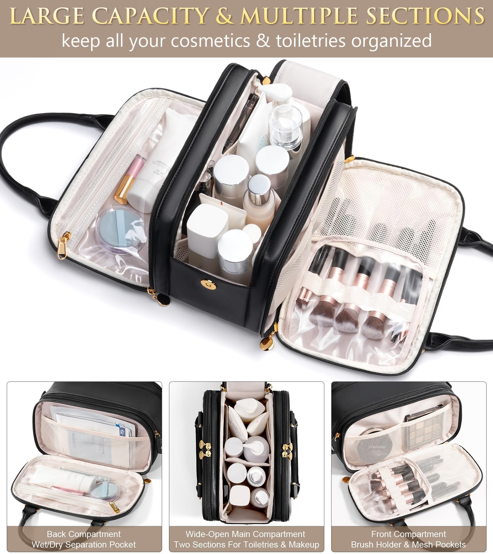 Bagstellar padded interior protects fragile palettes and bottles on the go