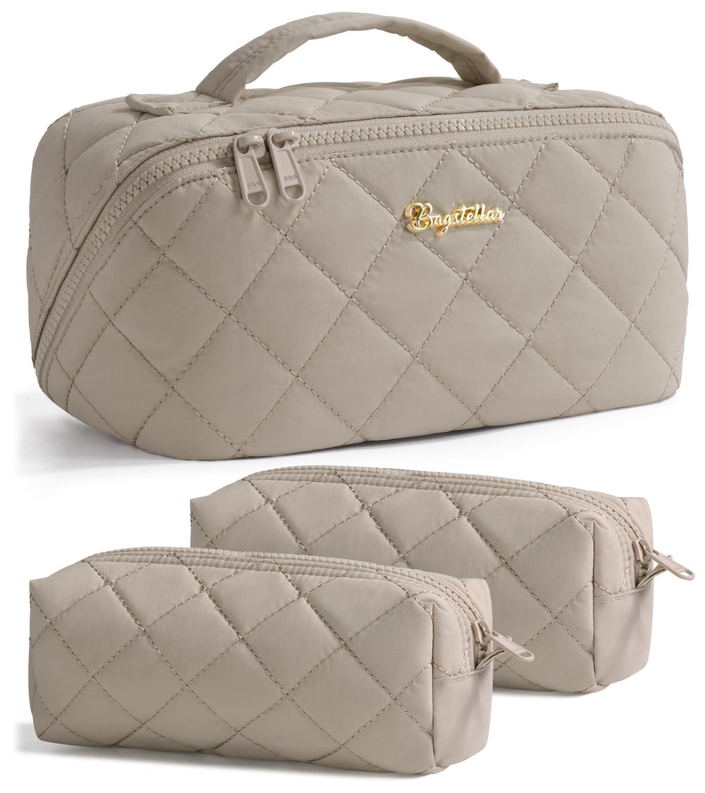 Bagstellar puffy travel makeup bag with cloud-like texture for stylish, durable cosmetics storage.