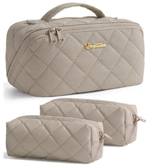 Bagstellar puffy travel makeup bag with cloud-like texture for stylish, durable cosmetics storage.