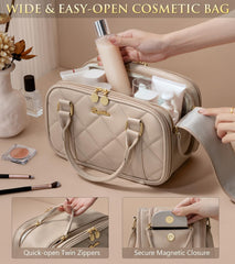 Bagstellar built-in brush holder and mesh pockets secure tools and small essentials.