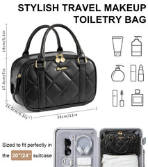 Bagstellar large-capacity cosmetic bag keeps cosmetics organized during trips