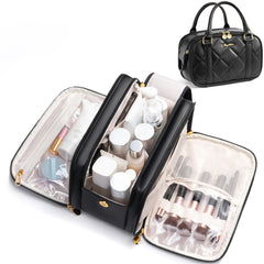 Bagstellar travel makeup bag with quilted design, durable and stylish travel companion