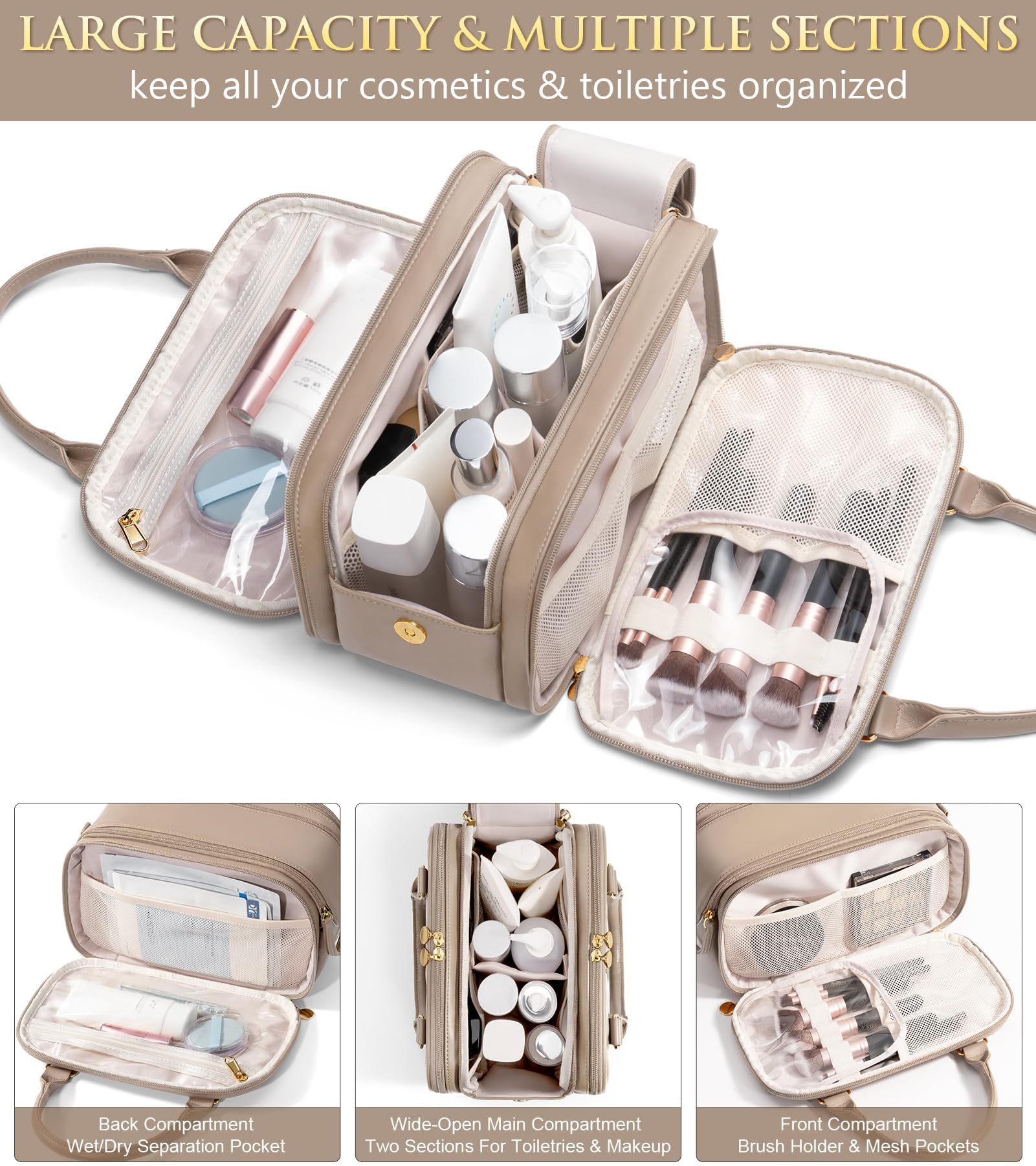 Bagstellar back pocket with waterproof lining keeps wet items separate and clean.