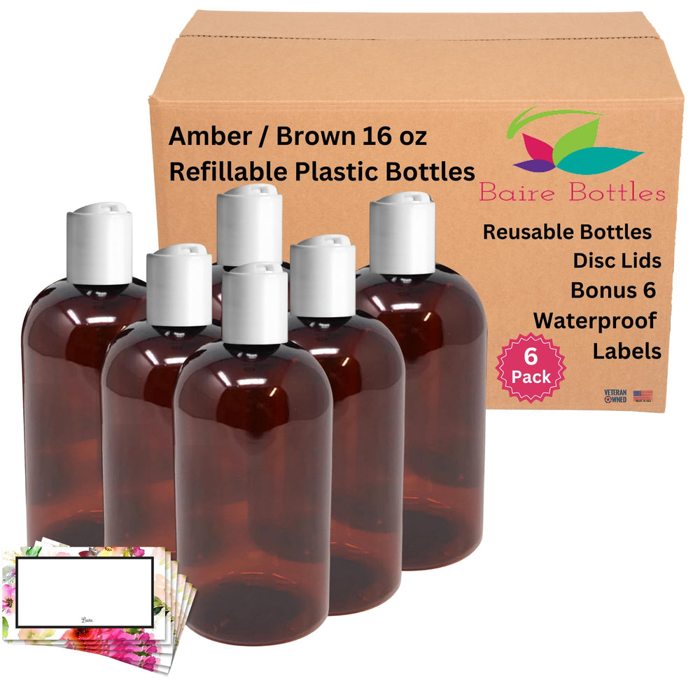 Baire Bottles 16oz bottle with disc lid for organized dispensing