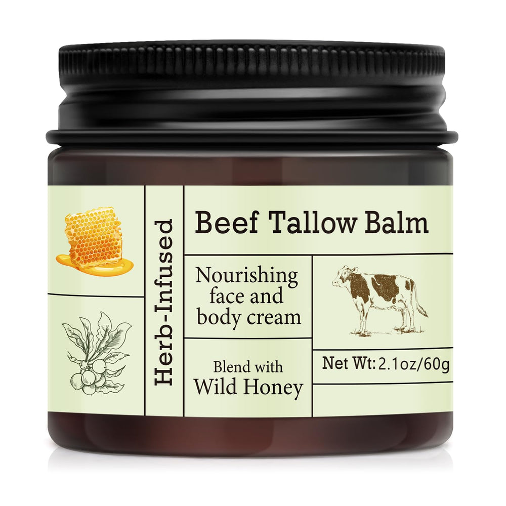 BAISEN DIARY beef tallow face balm bottle delivers rich hydration for dry skin.