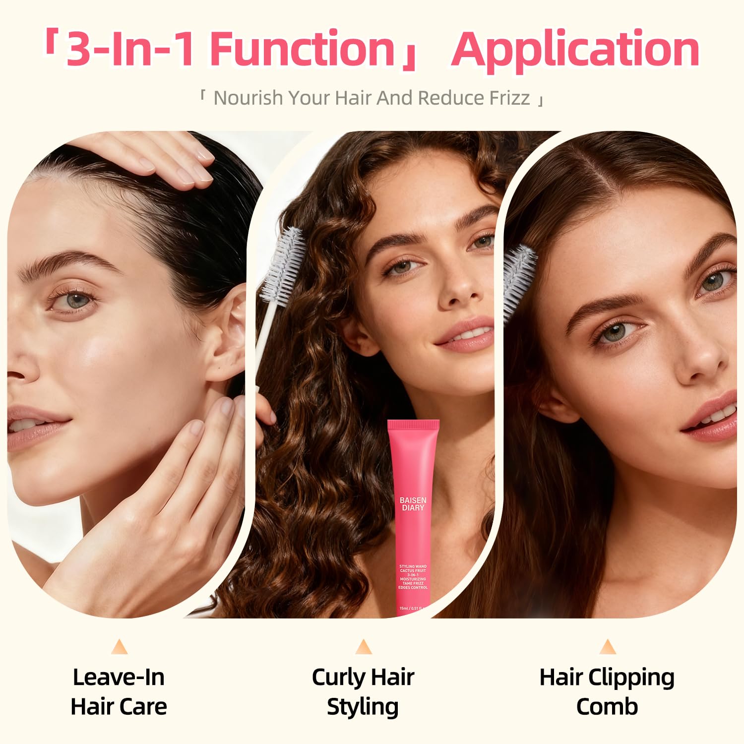BAISEN DIARY clean citrus-vanilla scent leaves hair feeling fresh and non-greasy.