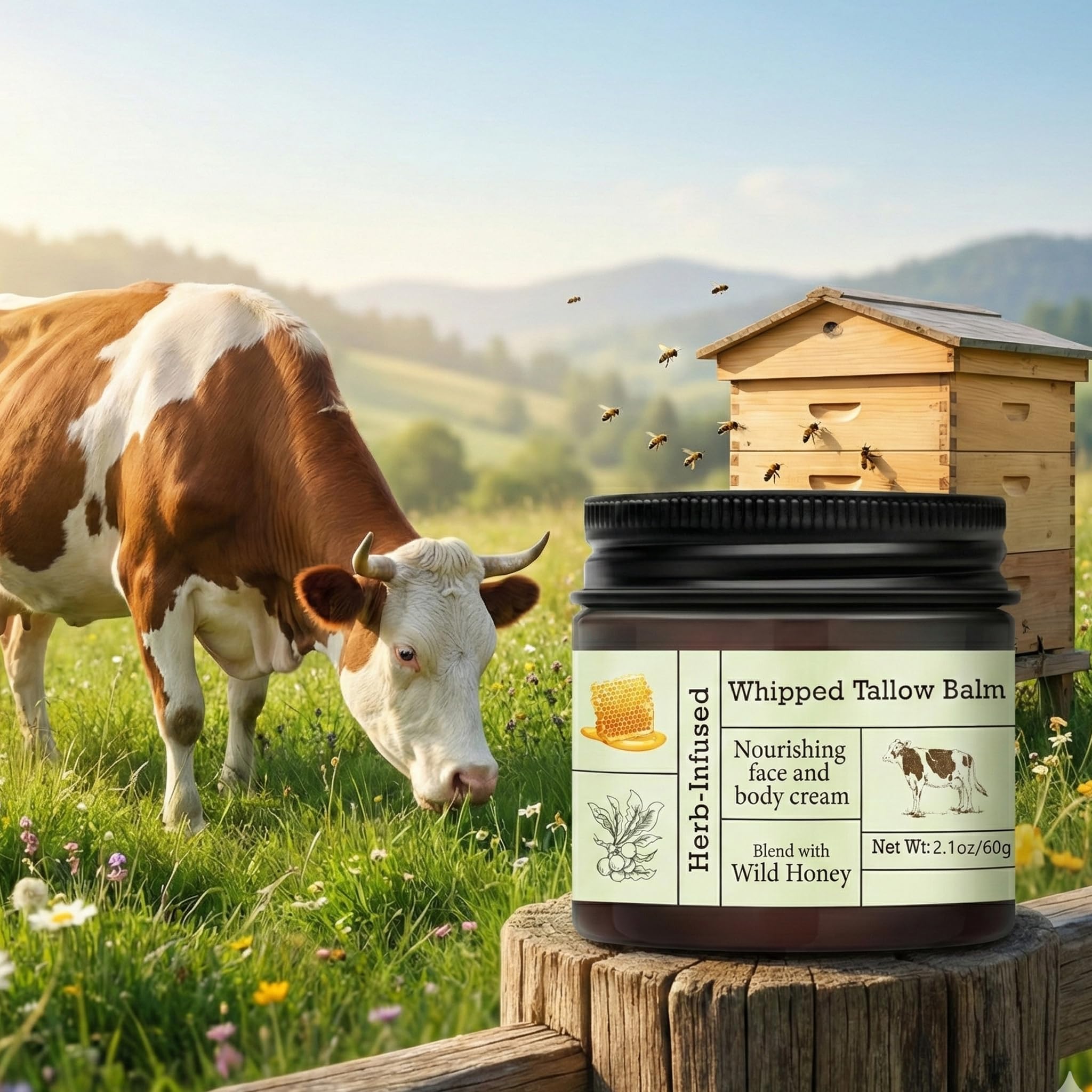 BAISEN DIARY whipped tallow texture image highlighting silky, fast-absorb finish