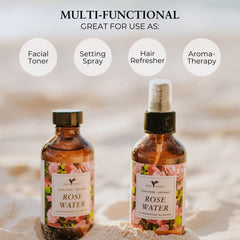 Chilled Baja Basics Rose Water Spray for extra cooling refreshment.