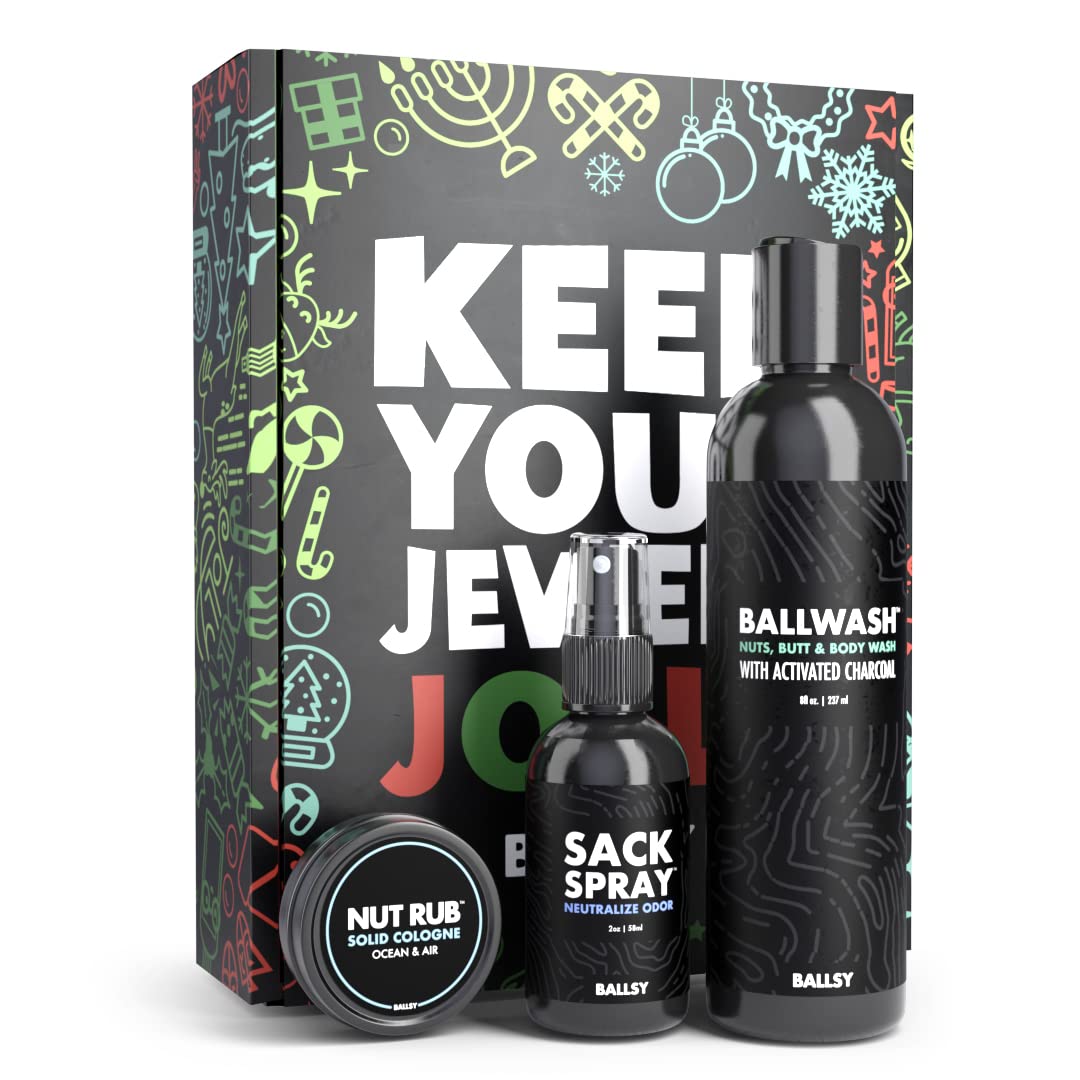 Ballsy gift set front view ideal for holiday gifting and everyday grooming.