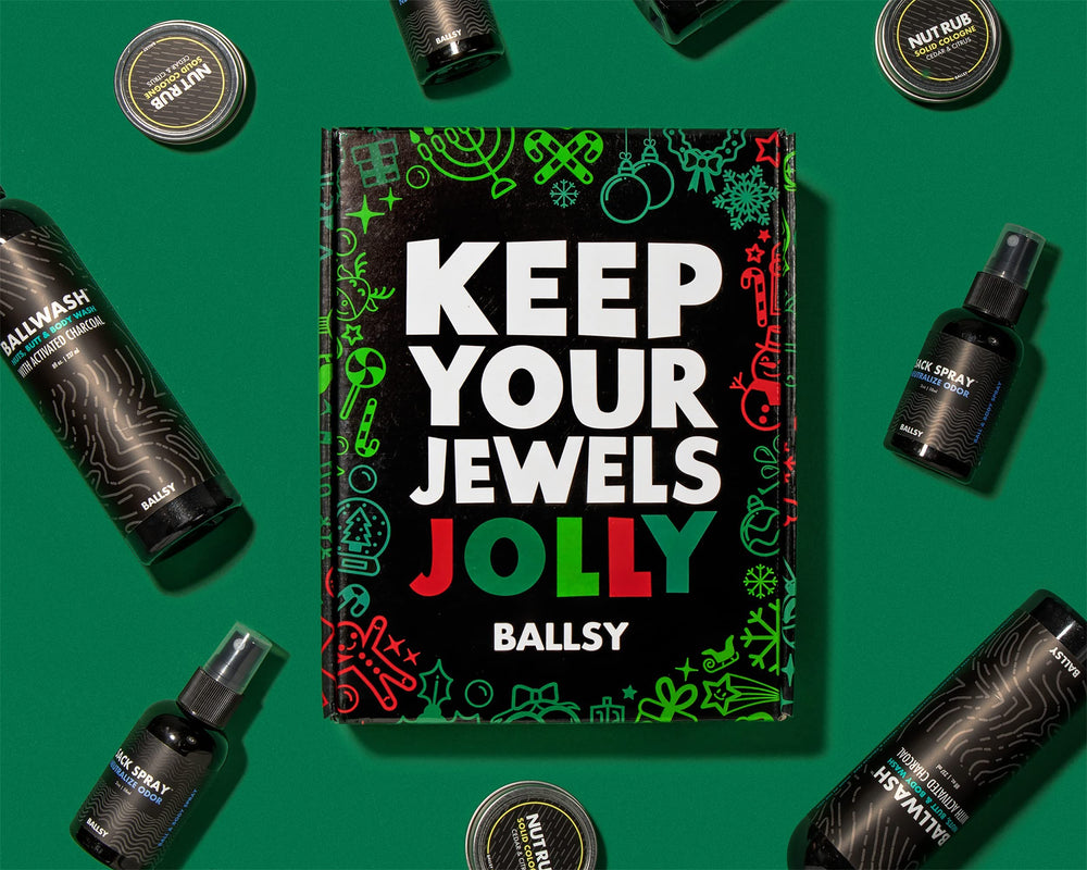 Ballsy gift-set lifestyle scene ready for daily personal care.