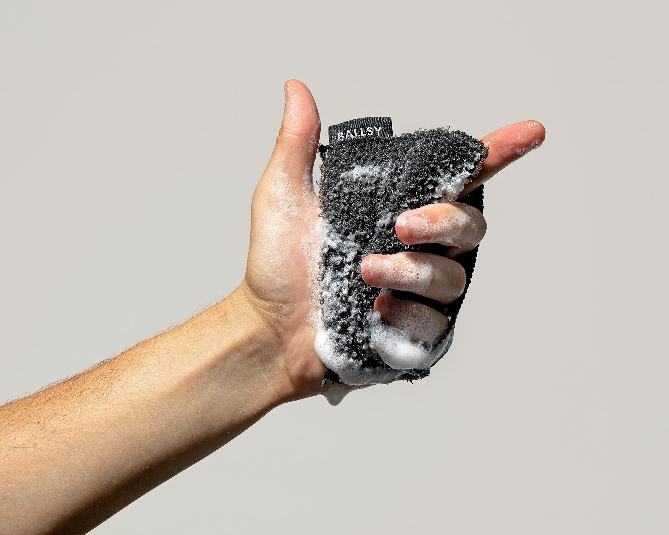 Ballsy Handy Shower Tool paired with other Ballsy products enhances routine.