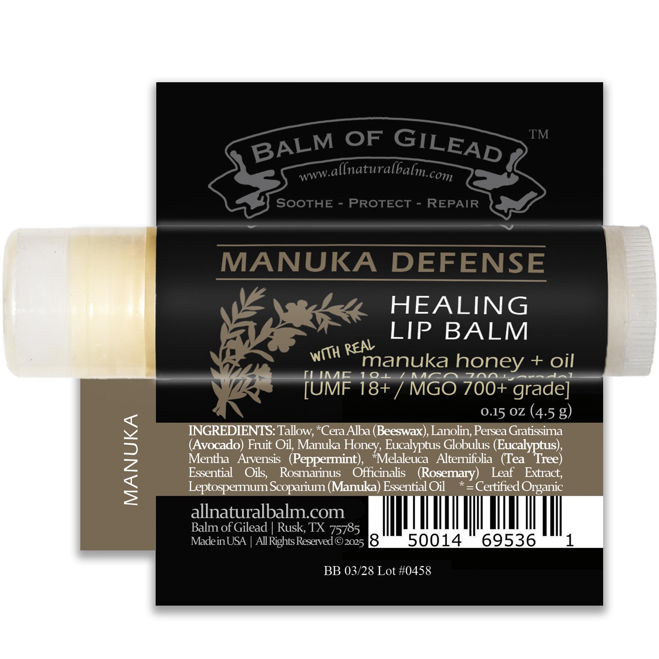 Four-tube set shown for consistent moisture across daily routines with BALM OF GILEAD