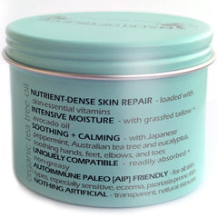 BALM OF GILEAD packaging and 4 oz tube highlighting compact USA made formula.