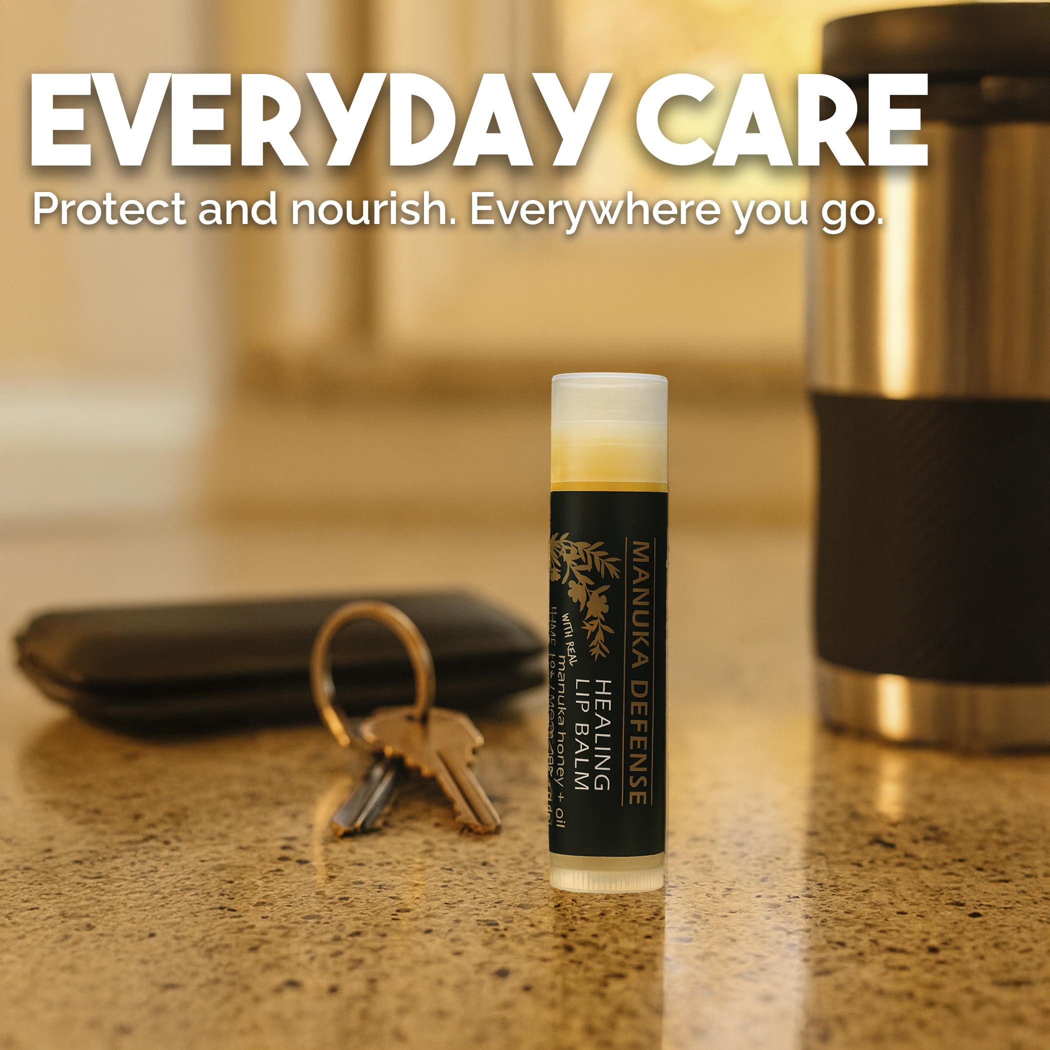 Application shot shows smooth, non-greasy finish and comfortable feel with BALM OF GILEAD