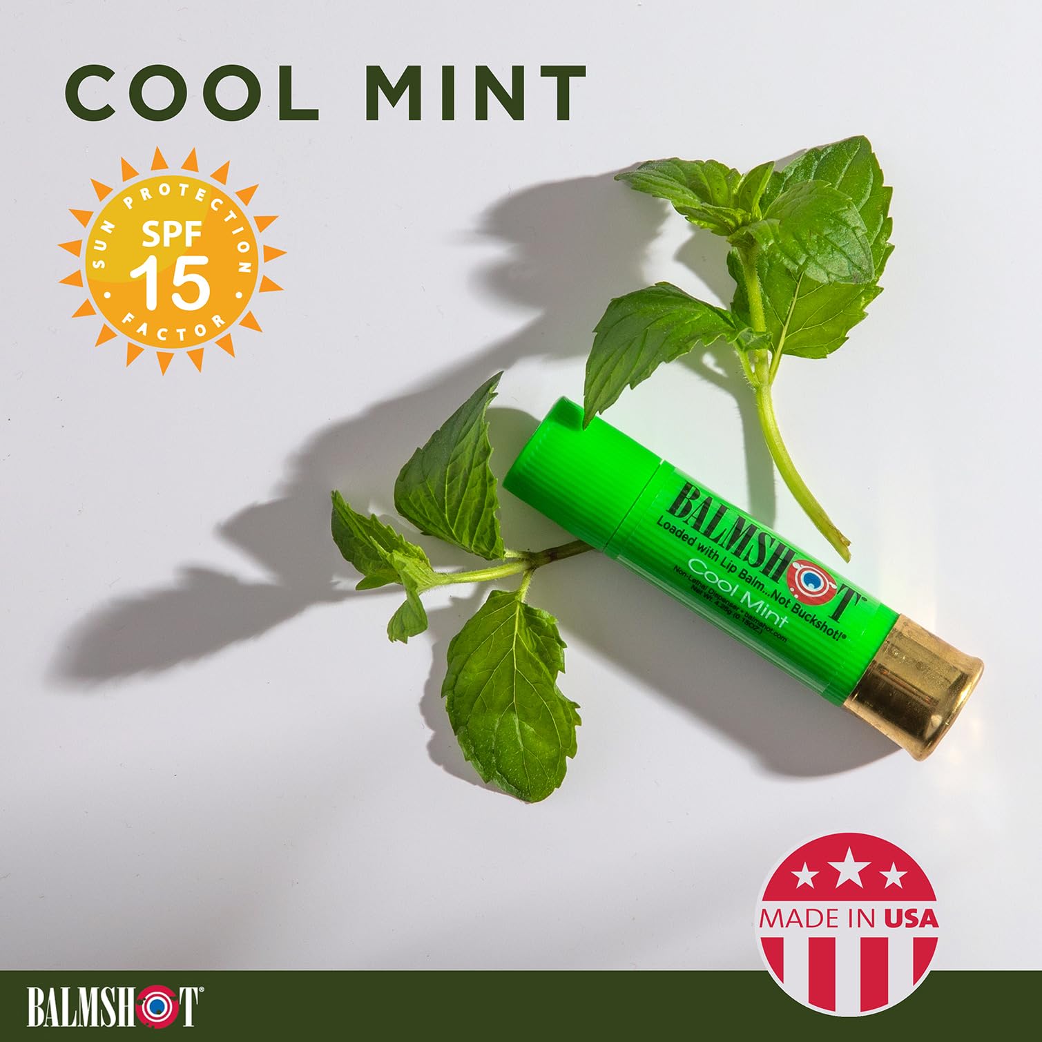 Balmshot lip balm in outdoor adventure setting for camping or hiking.