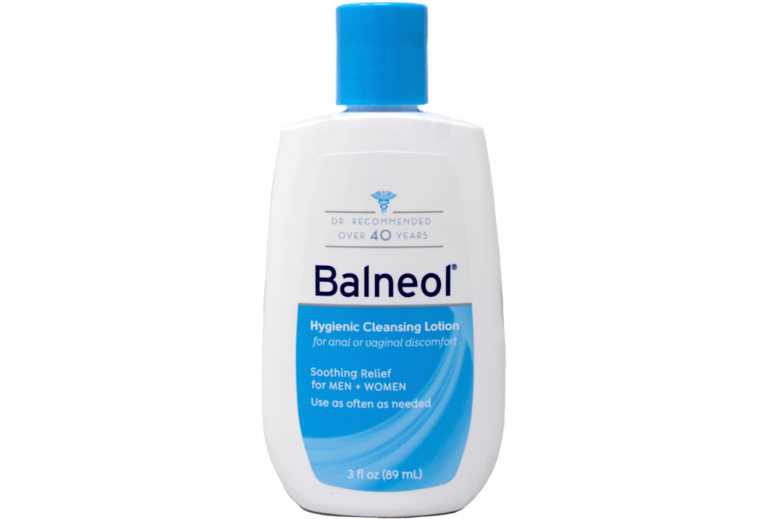 Balneol Hygienic Cleansing Lotion flat lay with bottle and packaging