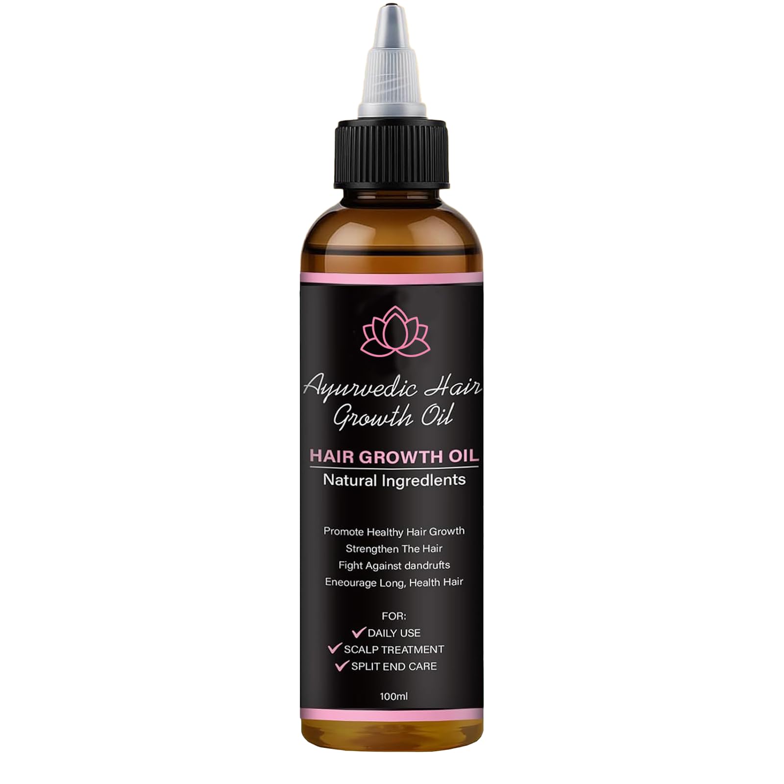BALPPRD Lifewitqueenp bottle closeup showing herbal oil for balanced scalp care.
