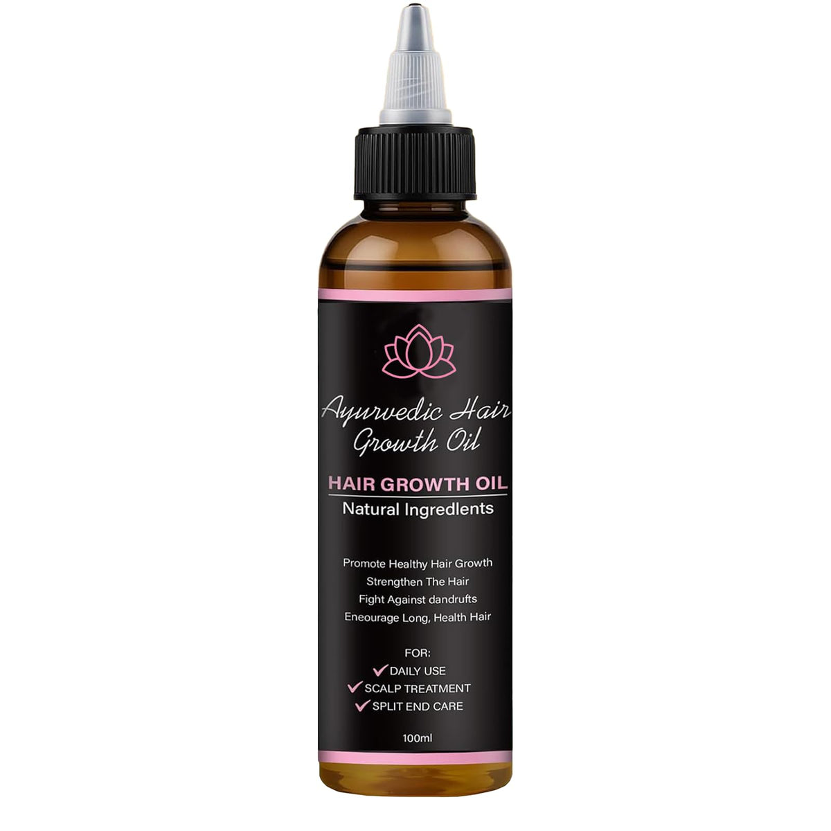 BALPPRD Lifewitqueenp bottle closeup showing herbal oil for balanced scalp care.
