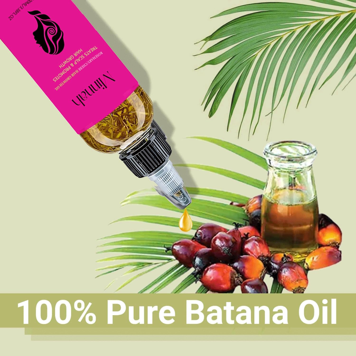 BALPPRD Minnah Batana Oil castor oil blend energizes hair roots.