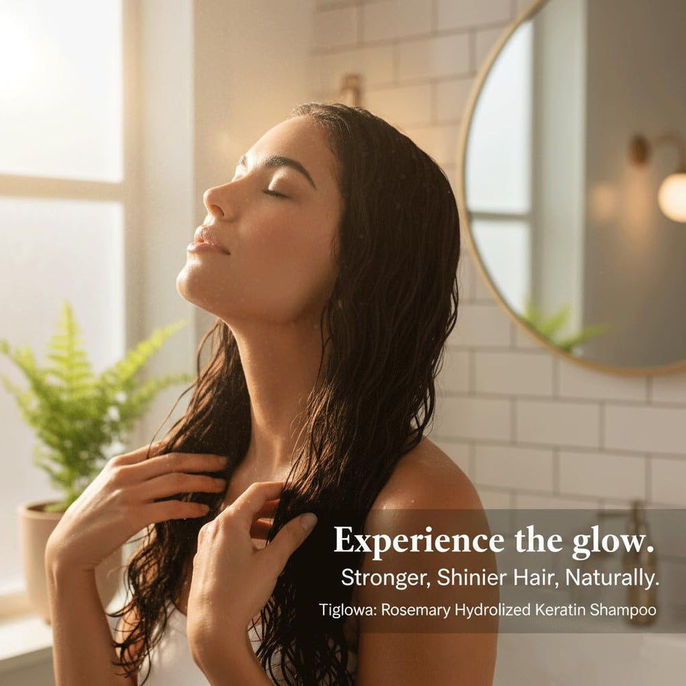 BALPPRD Tiglowa rosemary shampoo before and after concept
